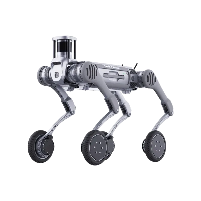 Unitree B2-W industrial con LiDAR y ruedas en las cuatro patas